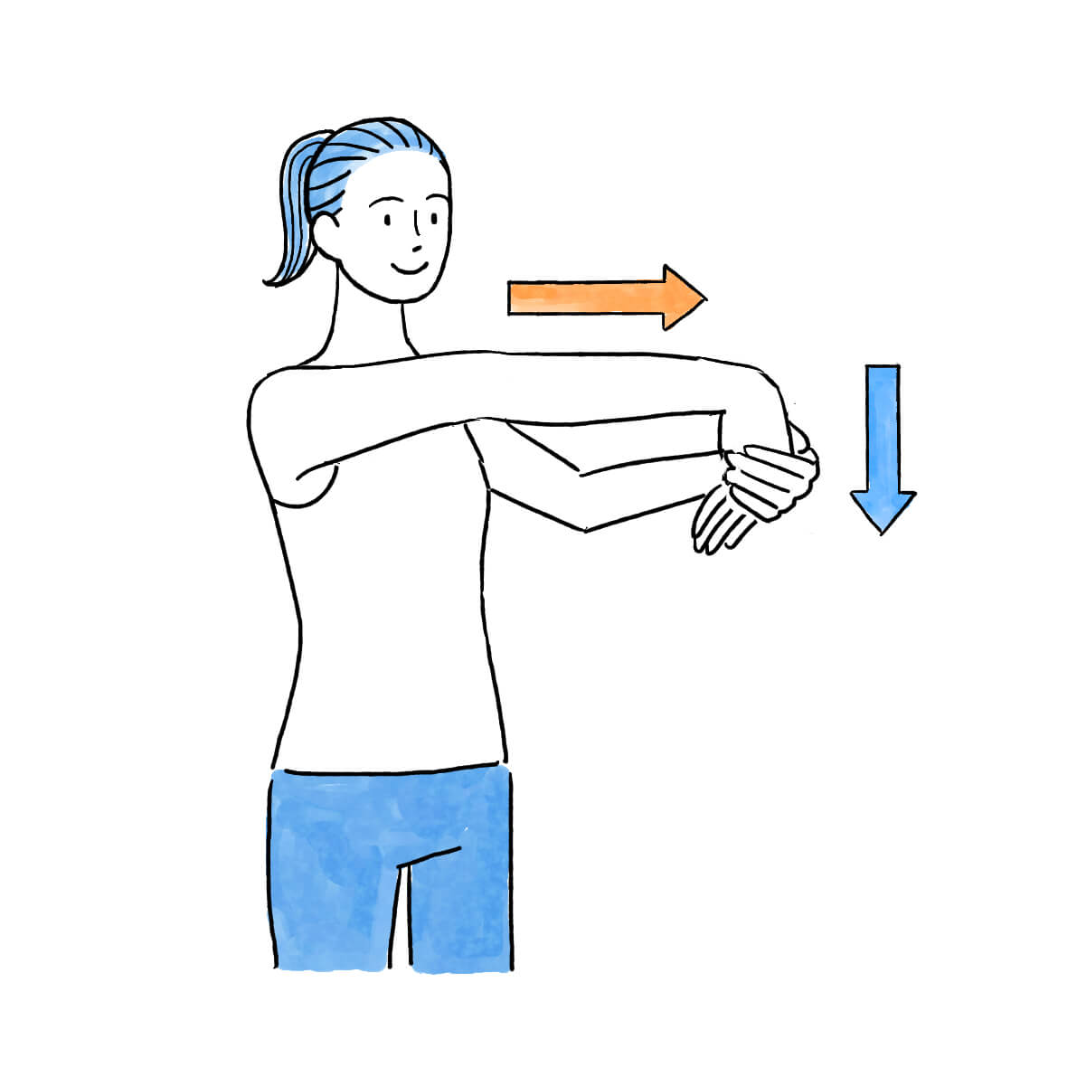 肘・手首の周りをほぐすストレッチ2