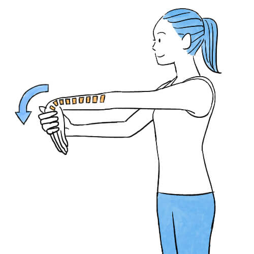 手首を曲げる筋肉のストレッチ